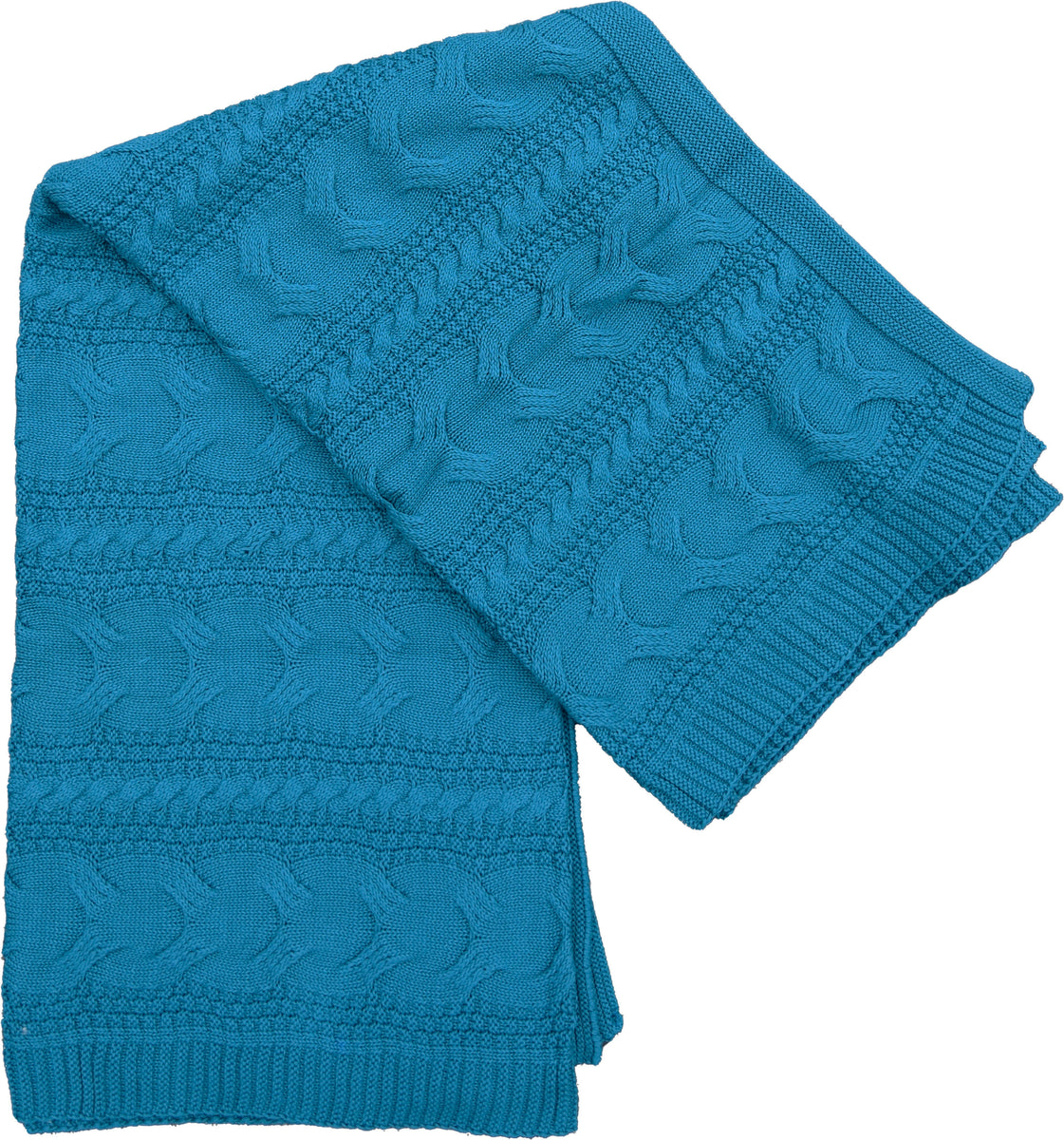 Classic Cableknit Throw Dark Turquoise – Chloe & Lex
